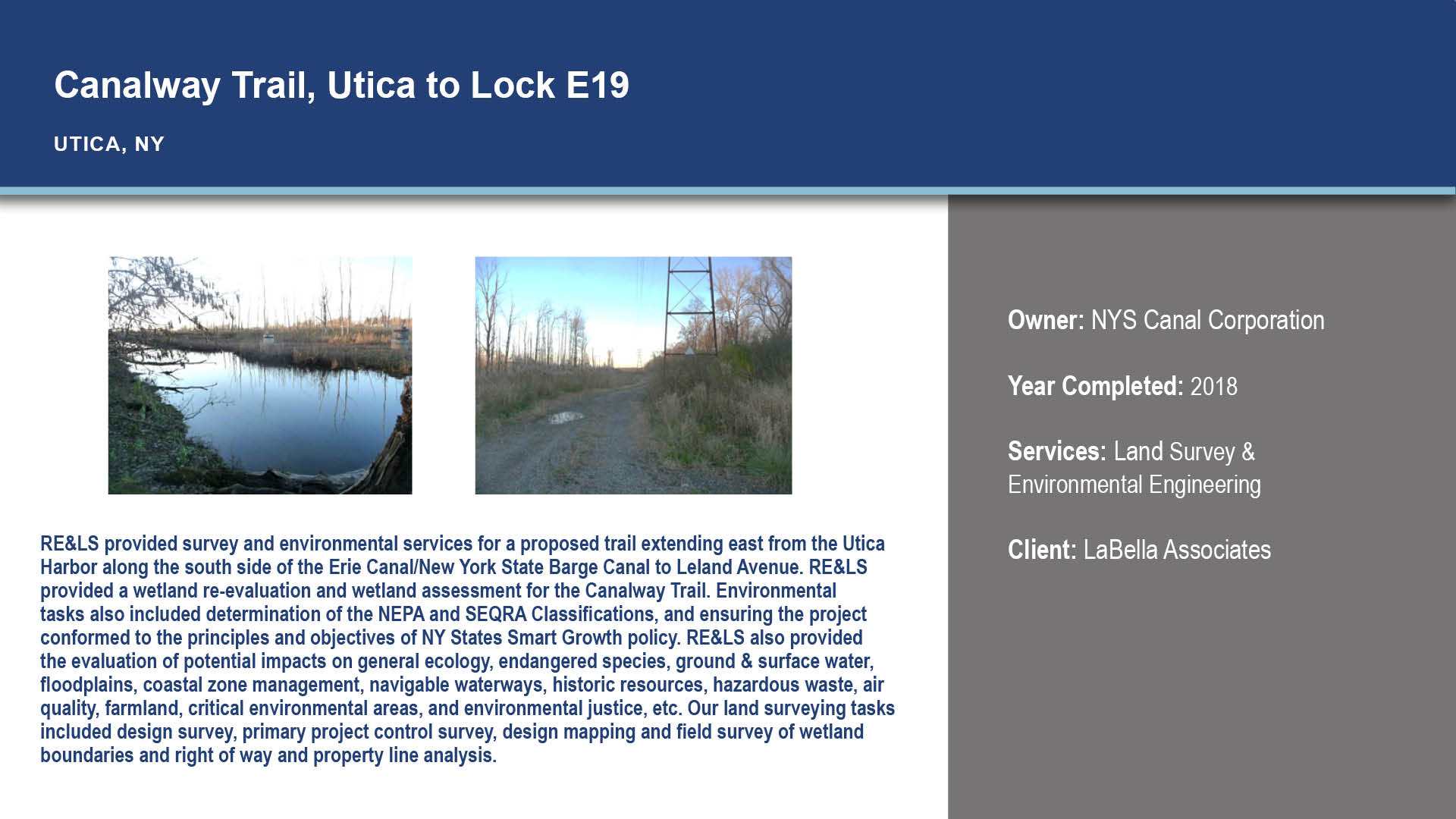 Canalway Trail Utiica to Lock E19