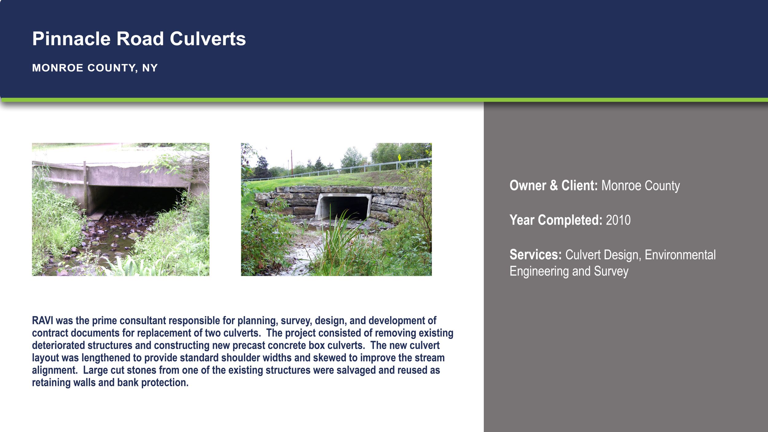 Pinnacle Road Culverts