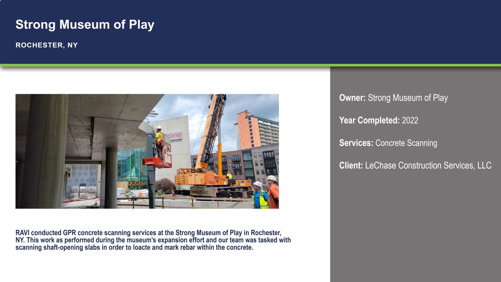 Project – Strong Museum of Play – Ravi Engineering & Land Surveying, P.C.